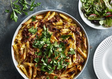 Pastagratäng med köttfärs