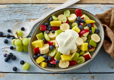 Frugtsalat med råcreme