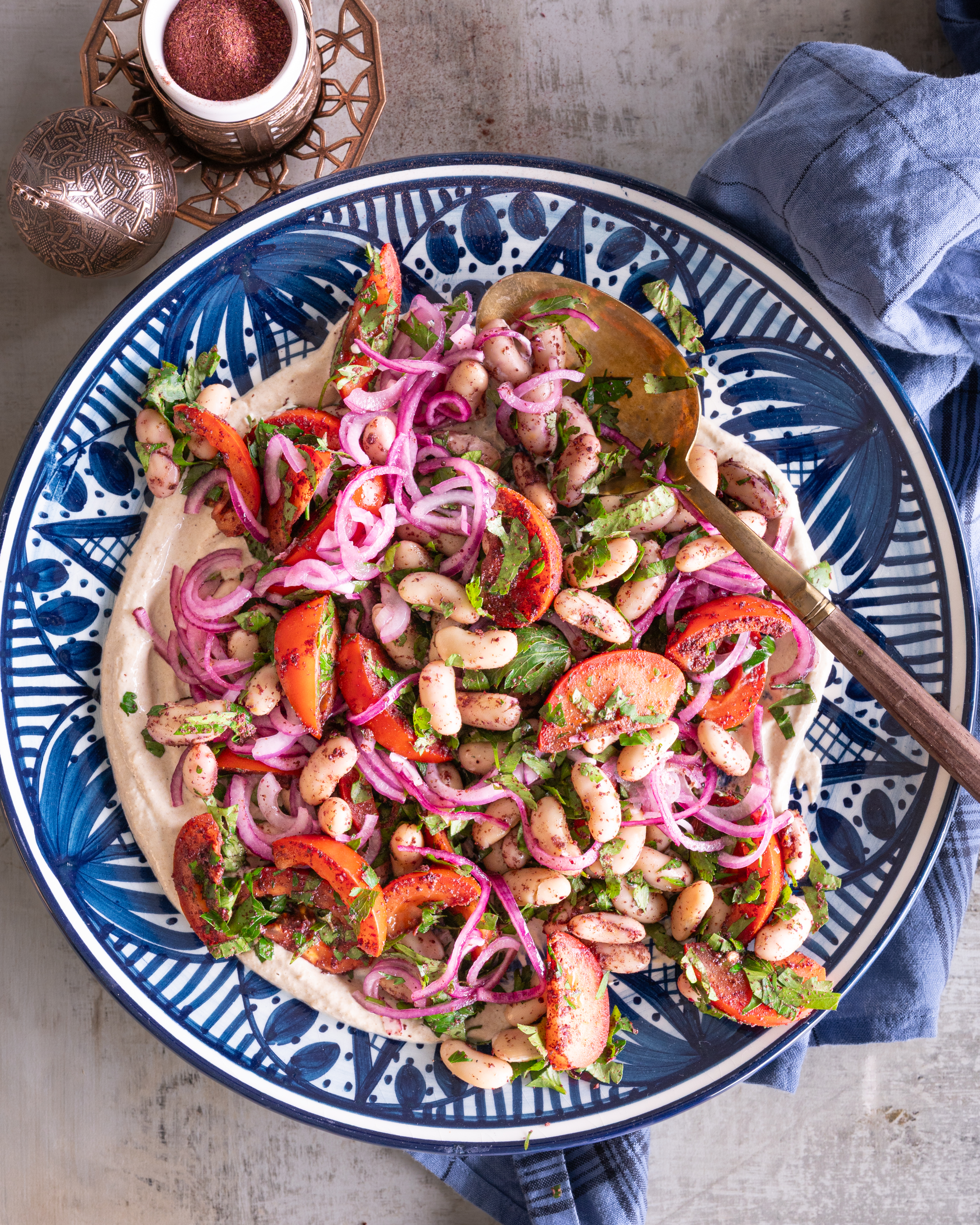 Piyaz - tyrkisk tomat- og bønnesalat