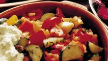 Ratatouille med avocadoröra