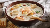 شوربة كريمة المأكولات البحرية