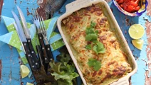 Salsa verde enchiladas