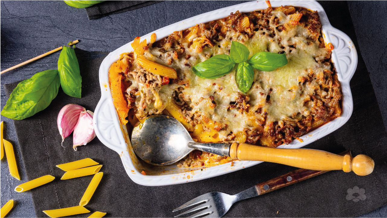 مكرونة باللحمة المفرومة