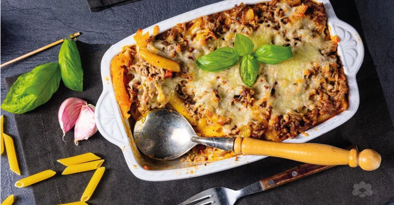 مكرونة باللحمة المفرومة