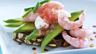 Avokado-katkarapuleipä