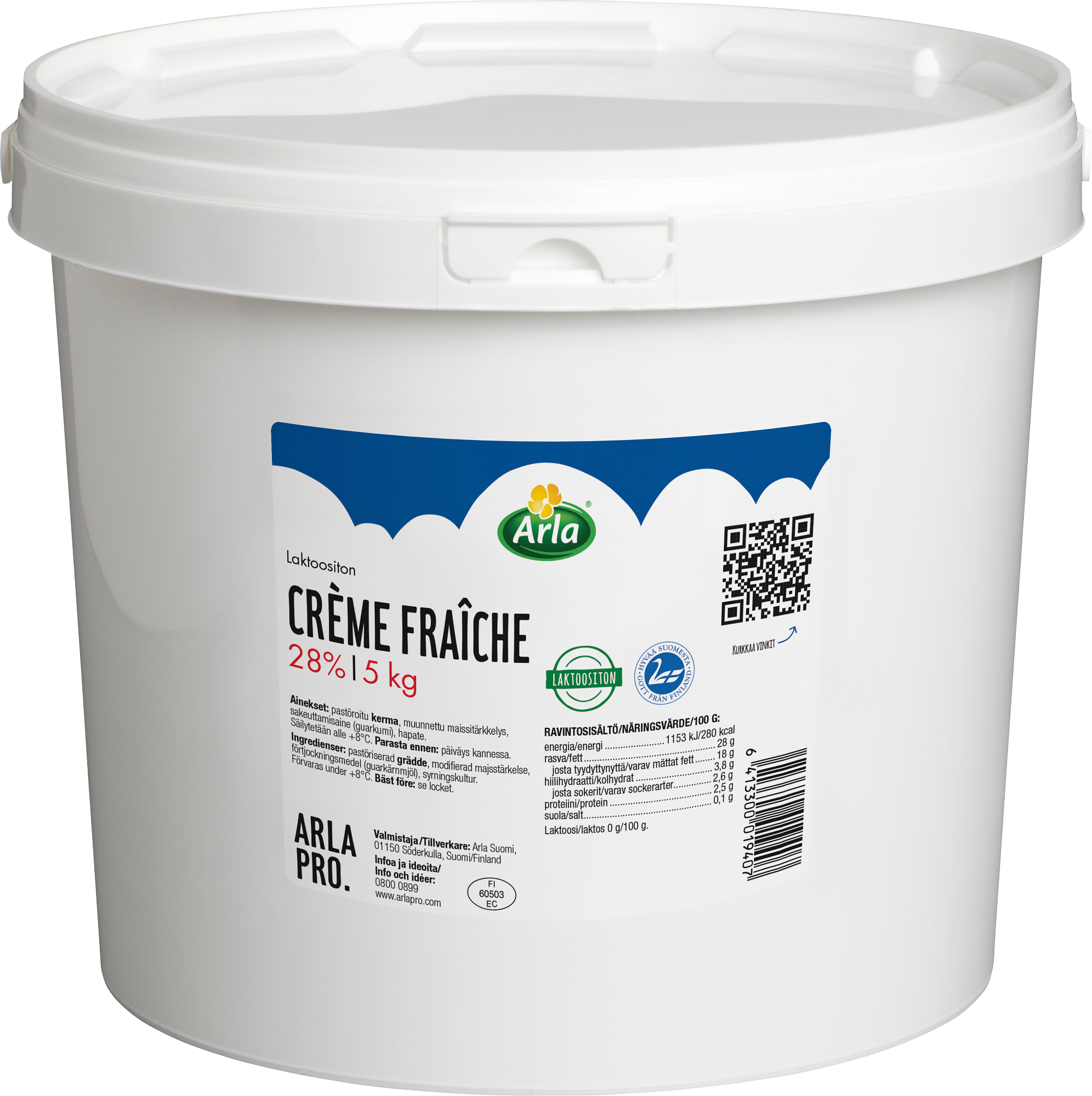 Arla Pro crème fraîche 28% laktoositon 5kg