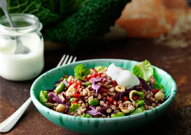 Varm hvedesalat