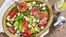Biffsallad med citrus och vitost