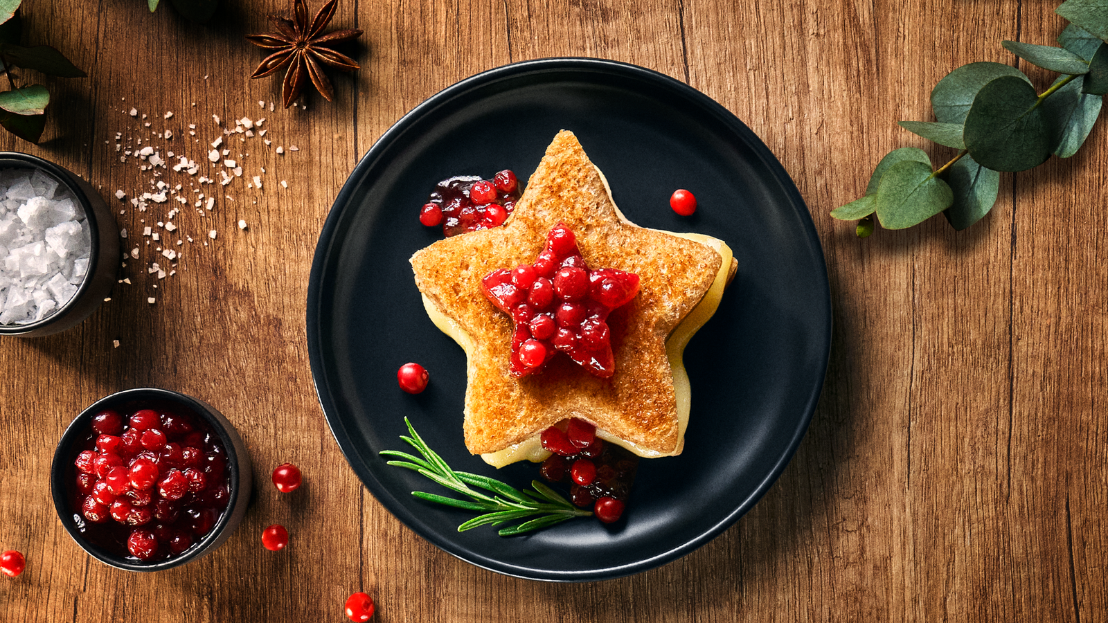 Weihnachtliches Grilled Cheese Sandwich