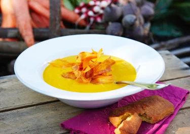Carrot and lentil soup