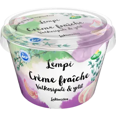 Arla Lempi crème fraîche valkosipuli-yrtit 200g, laktoositon