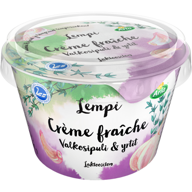 Arla Lempi crème fraîche valkosipuli-yrtit 200g, laktoositon