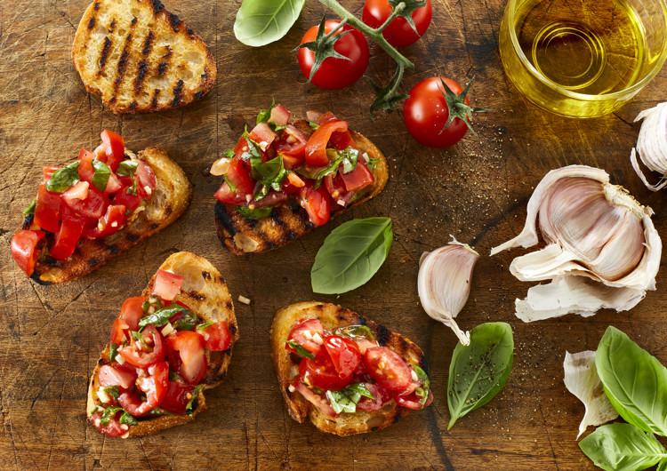 Traditionelle italienische Bruschetta ( Rezept ) Rezept Arla Foods