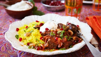 Marockansk köttgryta med granatäpple