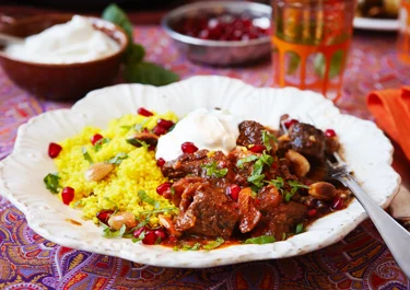 Marockansk köttgryta med granatäpple