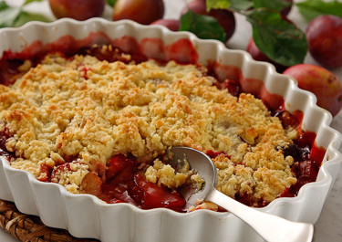 Crumble με δαμάσκηνα