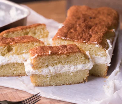 Coconut Cake with Tropical Fruit & Almond Cream Cheese