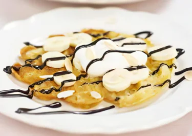 Våfflor Banana split