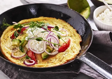 Omelett med avokado