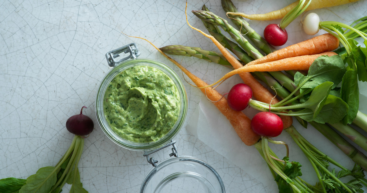 green goddess dressing recept Healthy Green Goddess Dressing / Dip