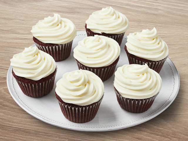 Red Velvet Cupcakes With Tre Stelle Original Cream Cheese Frosting