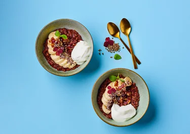 Chocolade havermoutpap met skyr vanille