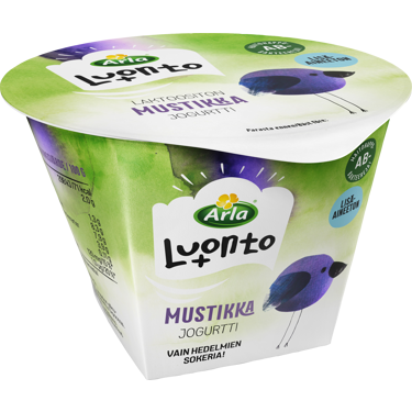 Arla Luonto+ AB mustikkajogurtti 175g laktoositon