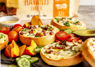 Bacon, Egg, and Cheese Stuffed Bagels