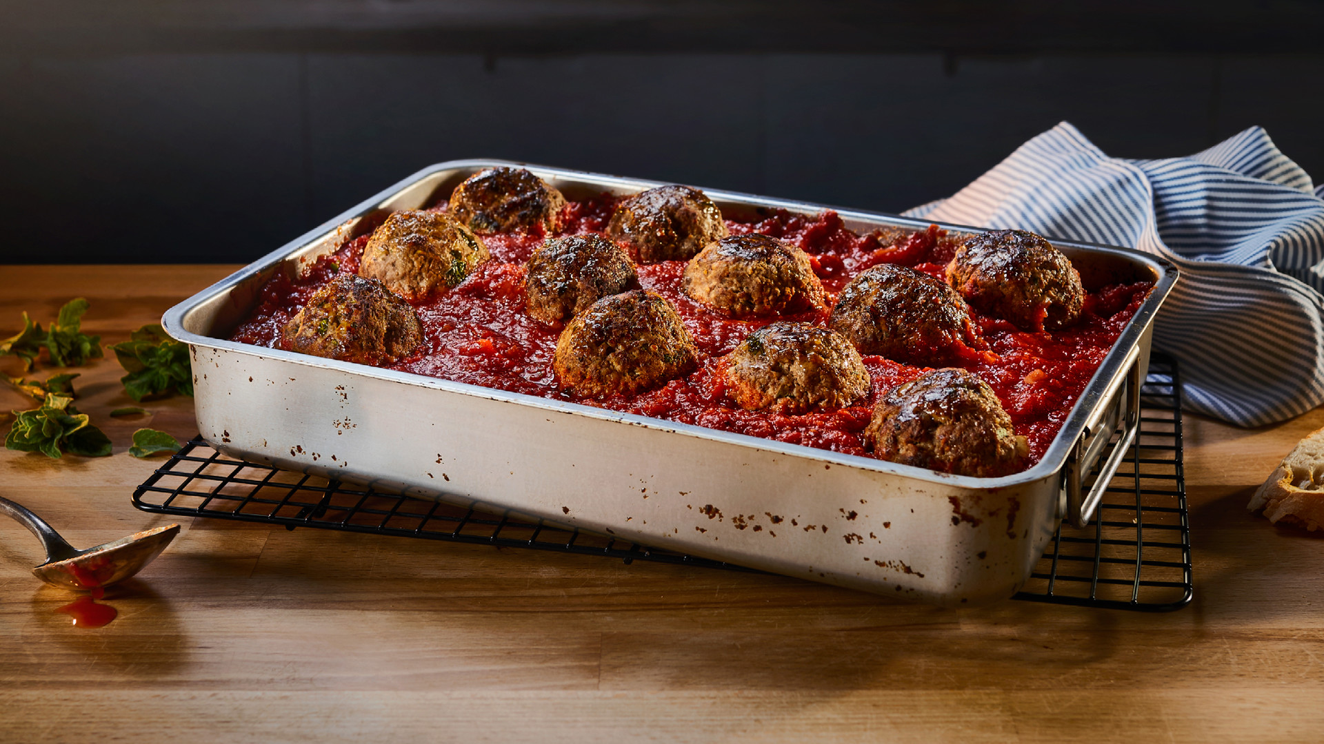 Lamb and aubergine meatballs