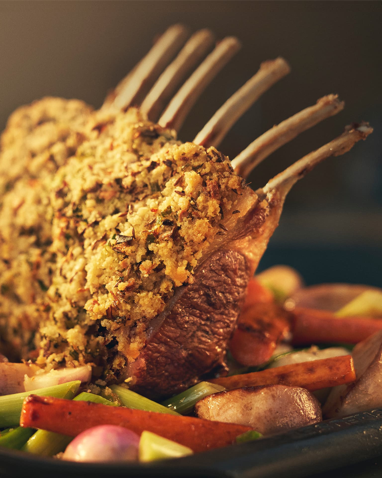 Lamb rack with herb crust 