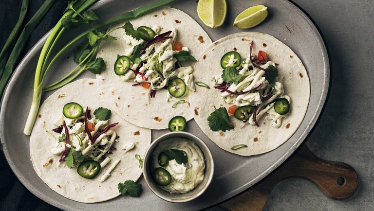 Jalapenolla maustettu crème fraîche