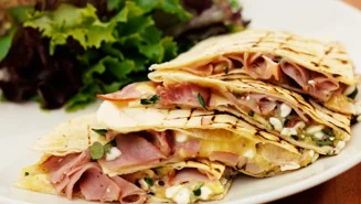 Quesadillas med cottage cheese