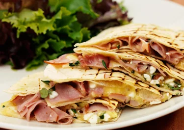 Quesadillas med cottage cheese