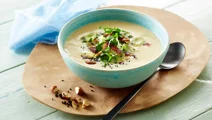 Kartoffelsuppe med bacon og gremolata