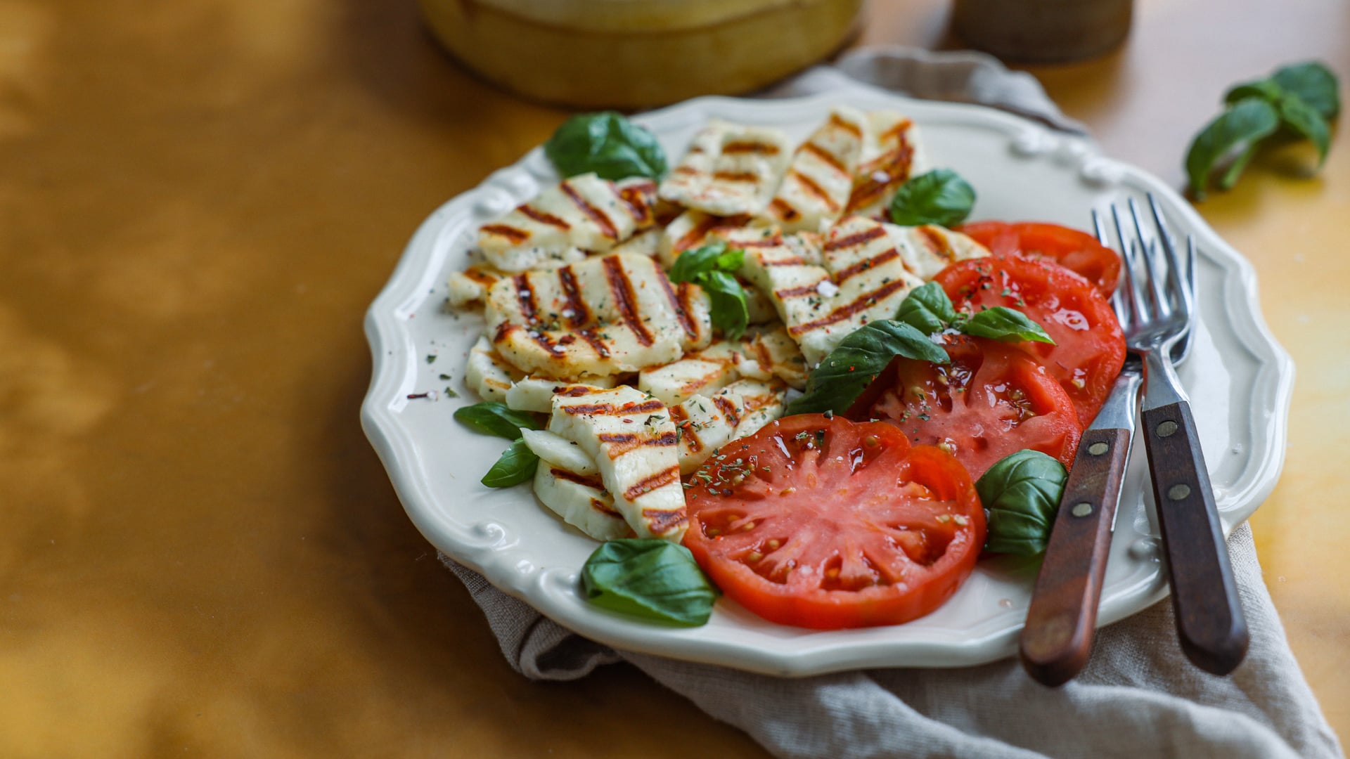 Grilled halloumi 