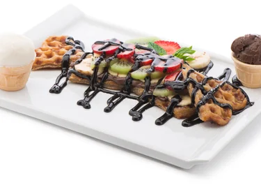 Fruits with Chocolate Sauce