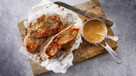 Skinkeschnitzler med paprikasauce