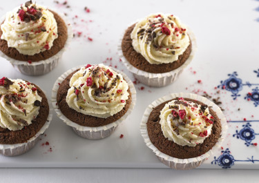 Chokoladecupcakes med smørcreme