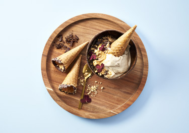 Nicecream med skyr, banan og peanutbutter