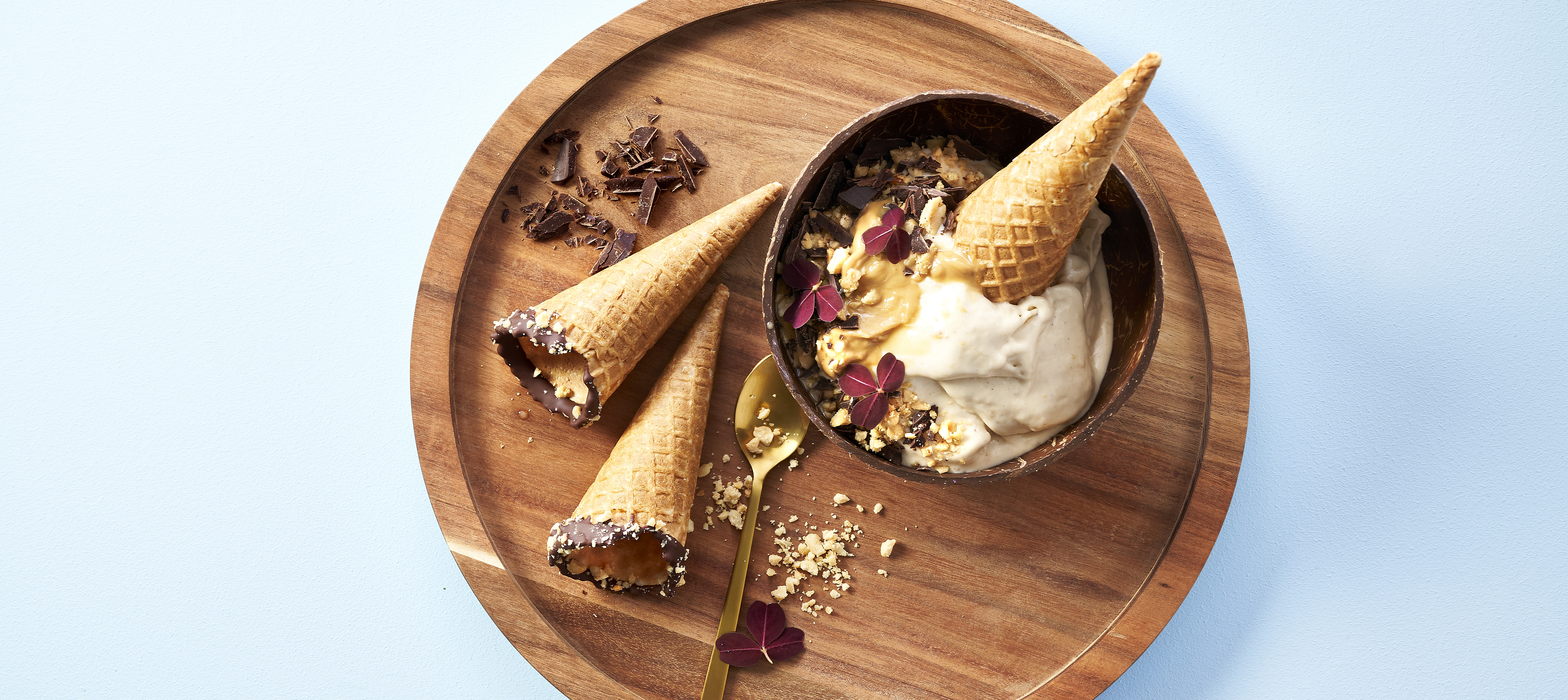 Nicecream med skyr, banan og peanutbutter