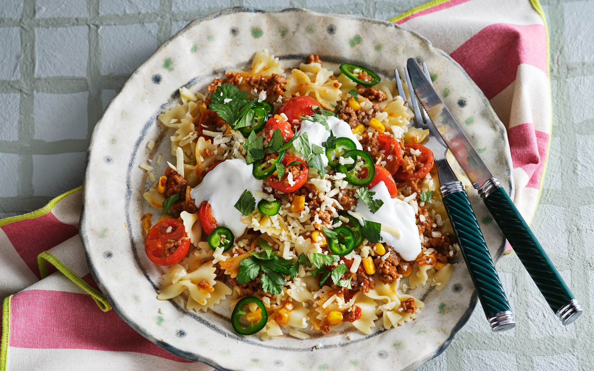 Texmex-jauhelihapasta