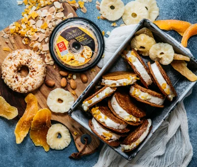 Almond Cookie Ice Cream Sandwich