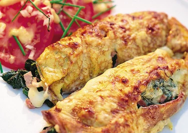 Pannkaksrulle med skinka