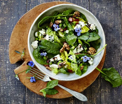 Violet Salad with Blue Cheese & Walnuts