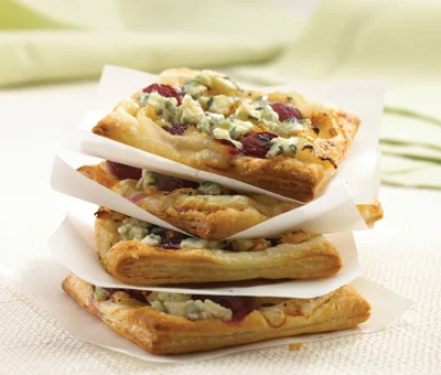 Grape and Blue Cheese Pizzettes