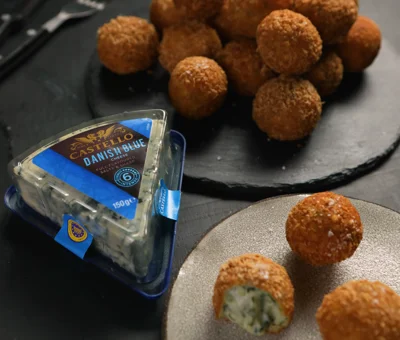 BLUE CHEESE AND MUSTARD CROQUETTES