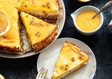 Tarte petit-déjeuner cheesecake plus saine avec du skyr