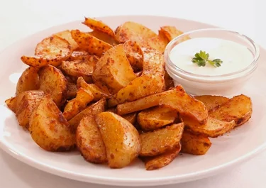 Patatas gajo con salsa agridulce