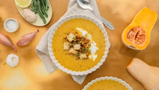 Butternut squash soup with coconut milk