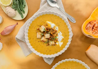 Butternut squash soup with coconut milk